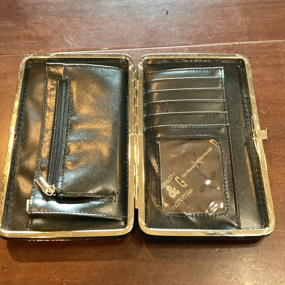 Brown Cross Wallet with Bling and Clasp Closure - Picture 11 of 13